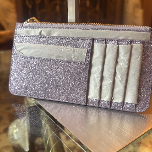 Kate Spade Lavender Glitter card/wallet - Picture 2 of 5